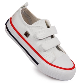 Baskets blanches à scratch pour enfants Big Star HH374095