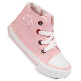 Baskets fille avec fermeture éclair Big Star HH374087 rose