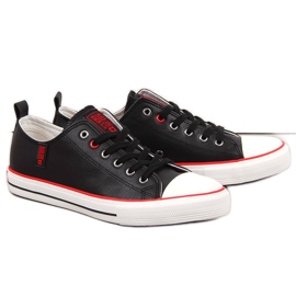 Baskets basses noires en éco-cuir pour hommes Big Star JJ174068