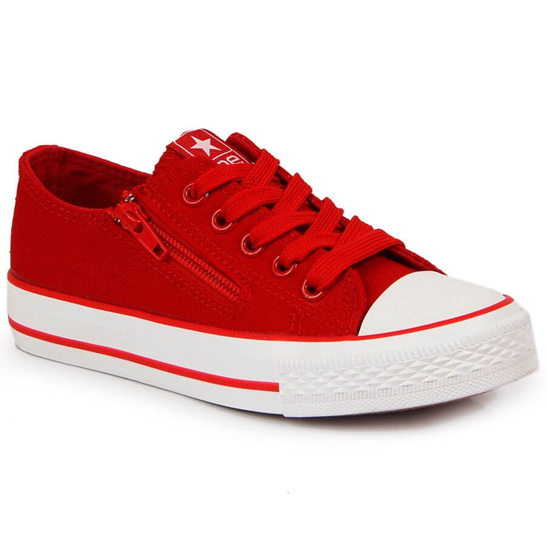 Baskets rouges pour enfant avec fermeture éclair NEWS