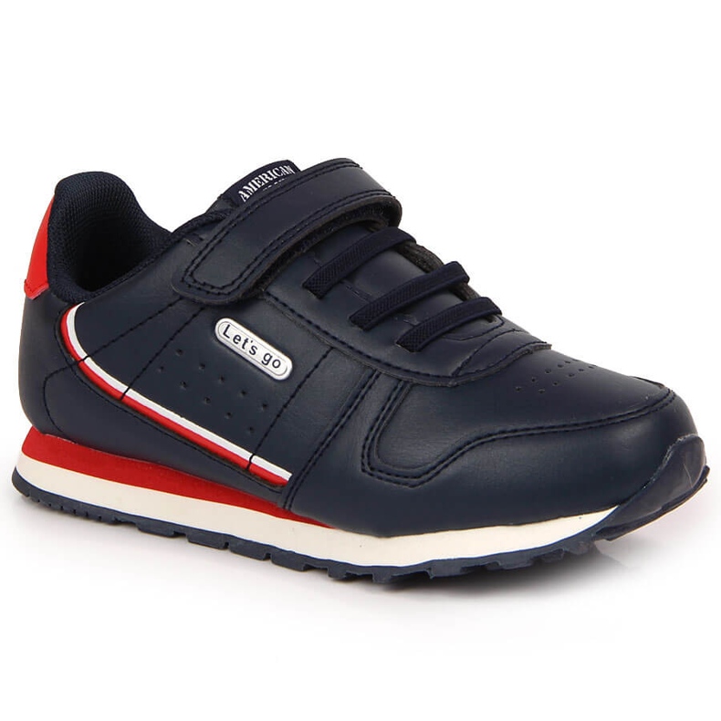 Chaussures de sport velcro bleu marine American Club pour enfant