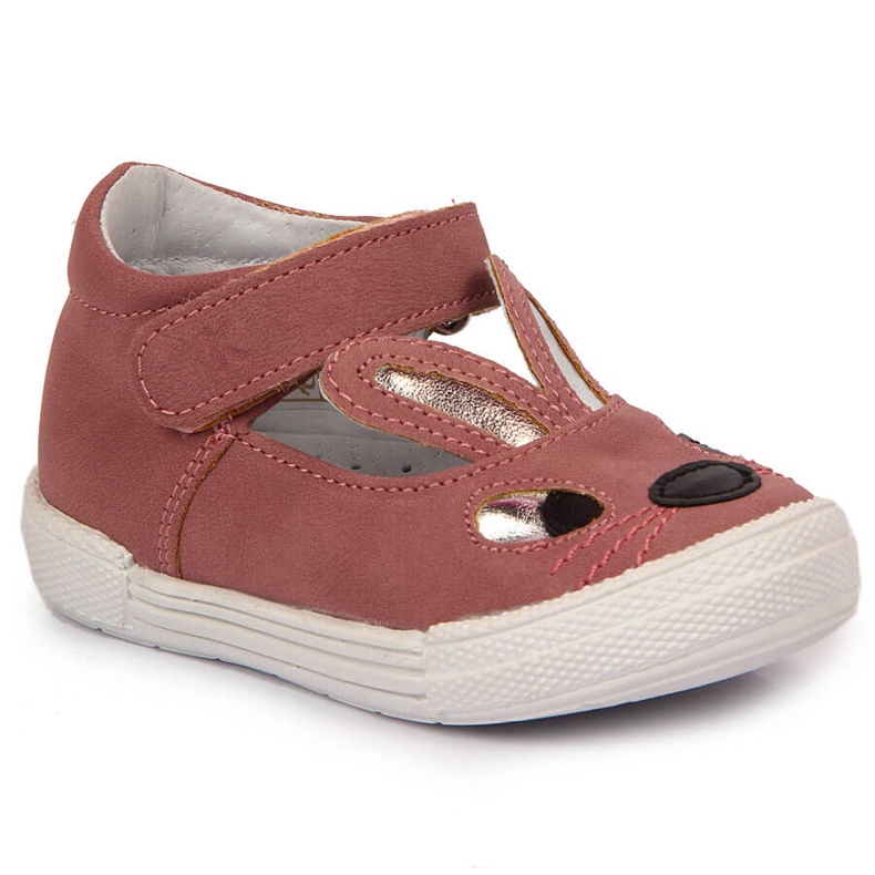 Chaussures filles lapins roses velcro Kornecki 6480 Chaussures filles lapins roses velcro Kornecki 6480