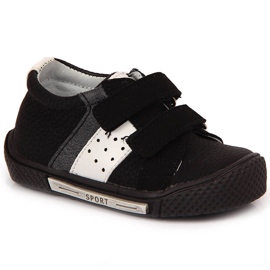Chaussures velcro noires pour garçons Kornecki 6256