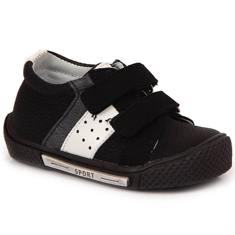 Chaussures velcro noires pour garçons Kornecki 6256 le noir