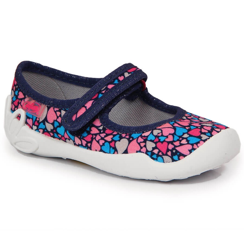 Chaussons ballerines fille coeurs Befado rose