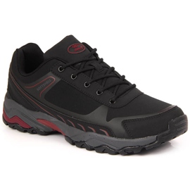 Chaussures de trekking imperméables noires et rouges Atletico homme