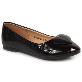 Ballerines fille avec coeur noir Vinceza