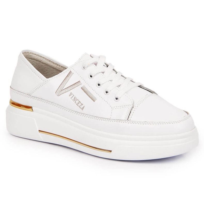 Chaussures femme en cuir, baskets Vinceza blanches Chaussures femme en cuir, baskets Vinceza blanches