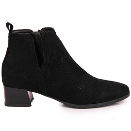 Bottines ajourées noires femme Vinceza le noir