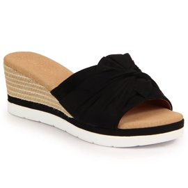 Chaussons compensés noirs femme Potocki