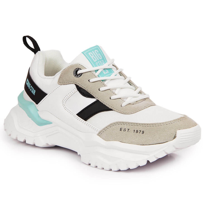 Baskets blanches femme Big Star JJ274A412 blanches gris multicolore