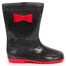 Galoches pour filles en brocart noir American Club