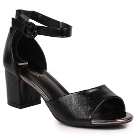 Sandales noires pour femmes Vinceza sur le poteau