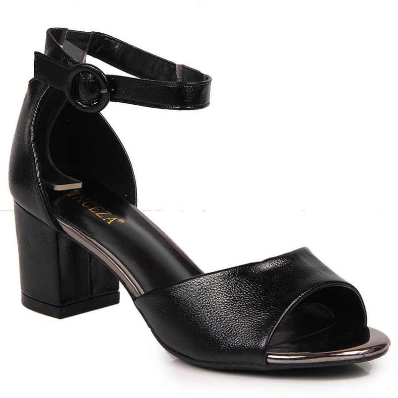 Sandales noires pour femmes Vinceza sur le poteau le noir