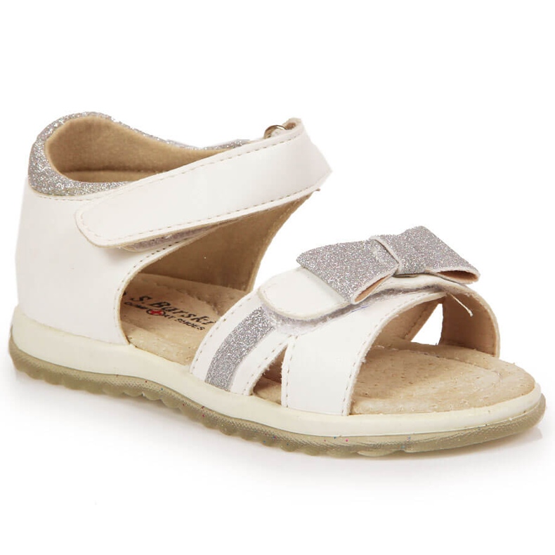 S.Barski Sandales velcro blanches pour fille S. Bararski S.Barski Sandales velcro blanches pour fille S. Bararski