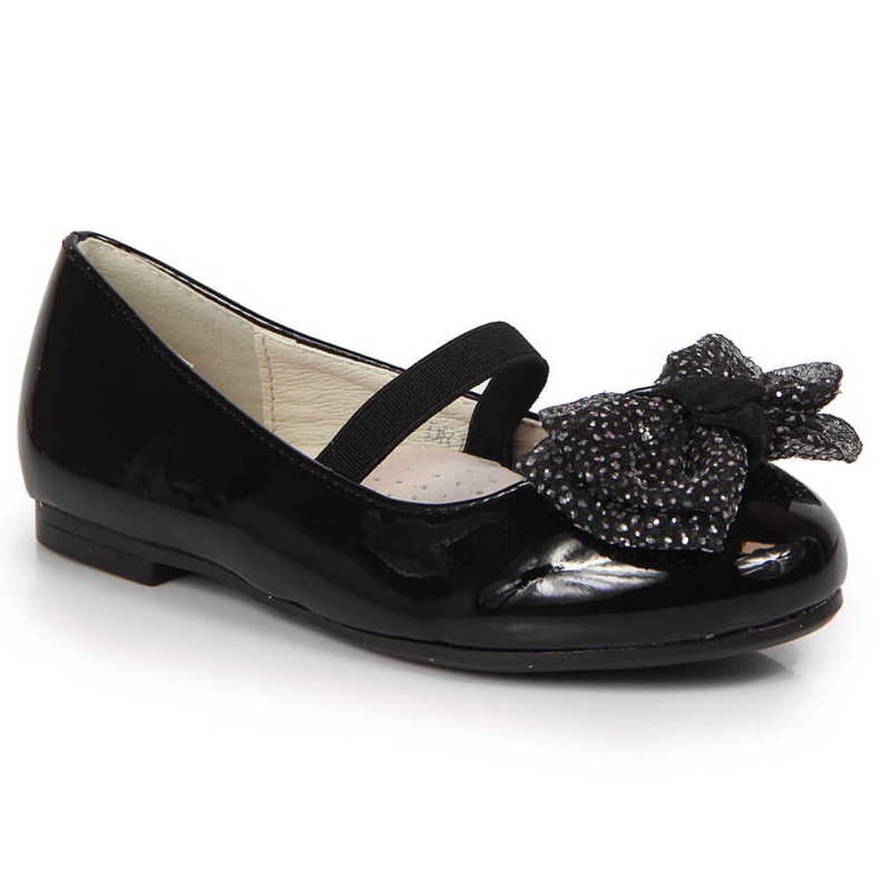 S.Barski Ballerines fille à élastique noir S. Barski le noir