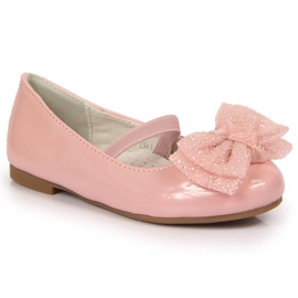 S.Barski Ballerines fille à élastique rose S. Barski S.Barski Ballerines fille à élastique rose S. Barski