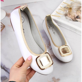 Ballerines en cuir blanc pour femme Filippo