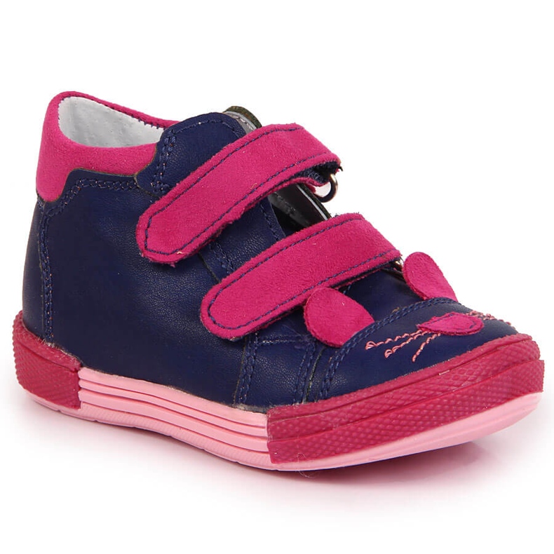 Chaussures filles à velcro bleu marine Kornecki 6776