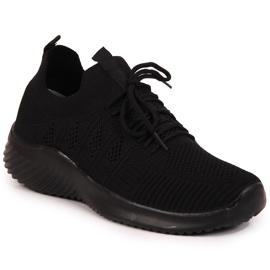 Chaussures de sport à enfiler en filet Filippo noir