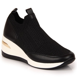 Baskets compensées noires pour femmes Artiker