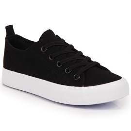Baskets textile Atletico noires le noir