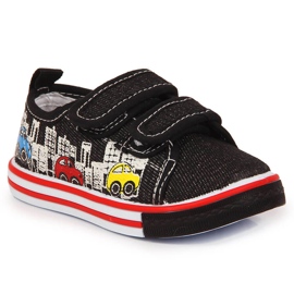 Baskets garçons avec velcro noir Atletico le noir