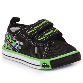 Baskets garçons avec velcro noir Atletico le noir