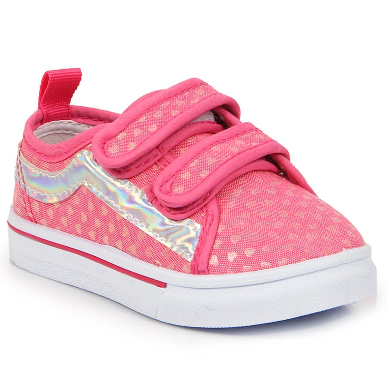 Baskets fille Atletico roses à scratch