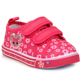 Baskets velcro Atletico roses à fleurs, fille Baskets velcro Atletico roses à fleurs, fille