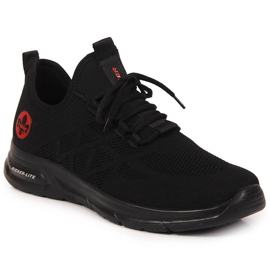 Chaussures de sport homme maille noire Rieker B7376-00