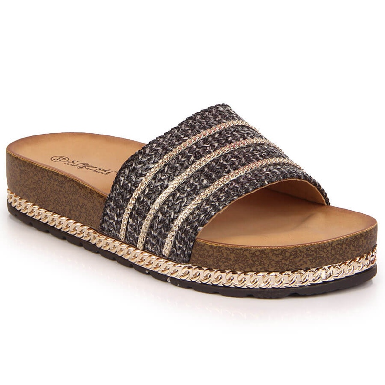 S.Barski Chaussons compensés femme S. Barski noirs Noir le noir