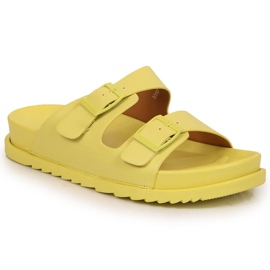 S.Barski Chaussons caoutchouc femme jaune à boucles jaune S. Barski