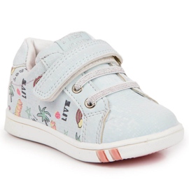 Chaussures de sport pour filles avec velcro bleu American Club Chaussures de sport pour filles avec velcro bleu American Club