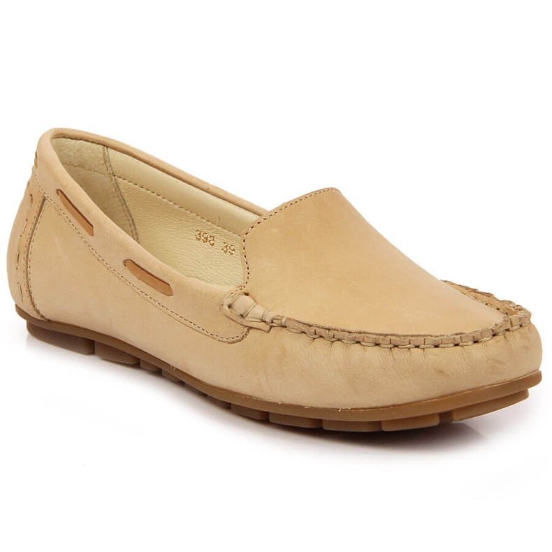 Mocassins cuir femme beige clair Helios 398 Mocassins cuir femme beige clair Helios 398