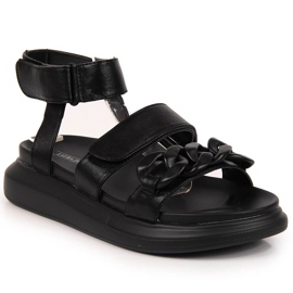 Sandales plates-formes Laura La.Fi noires