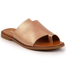 Tongs dorées femme Jezzi