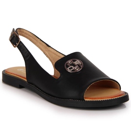 Sandales pour femmes avec un ornement Filippo noir