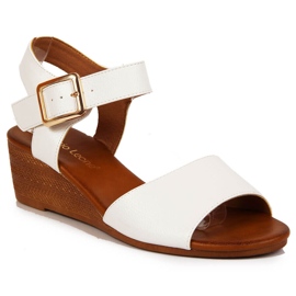 Sandales pour femmes sur un coin blanc Sergio Leone