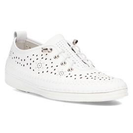 Chaussures en cuir Filippo DP2135 / 21 Wh blanc blanche