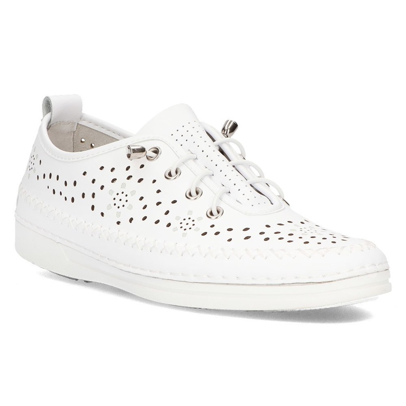 Chaussures en cuir Filippo DP2135 / 21 Wh blanc blanche