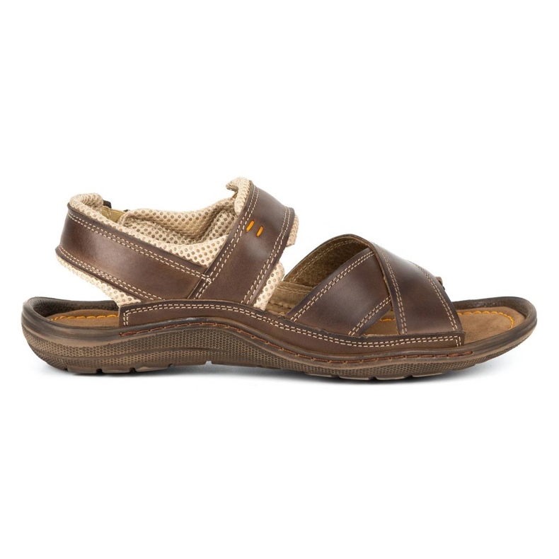 Olivier Sandales homme cuir 336GT marron brun
