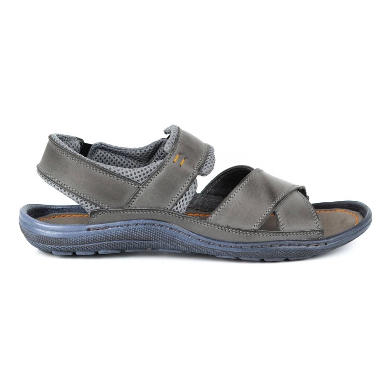 Olivier Sandales cuir homme gris 336GT