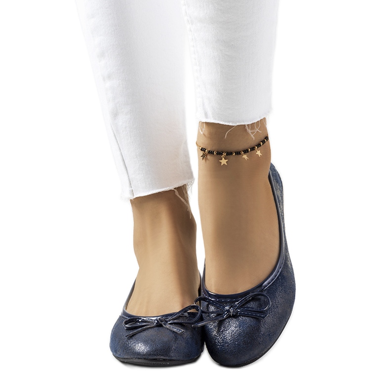 Ballerines Vilen bleu marine pour femme