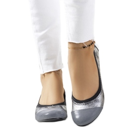 Ballerines argentées à pois Marlin