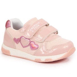 Chaussures de sport à velcro Jr American Club roses