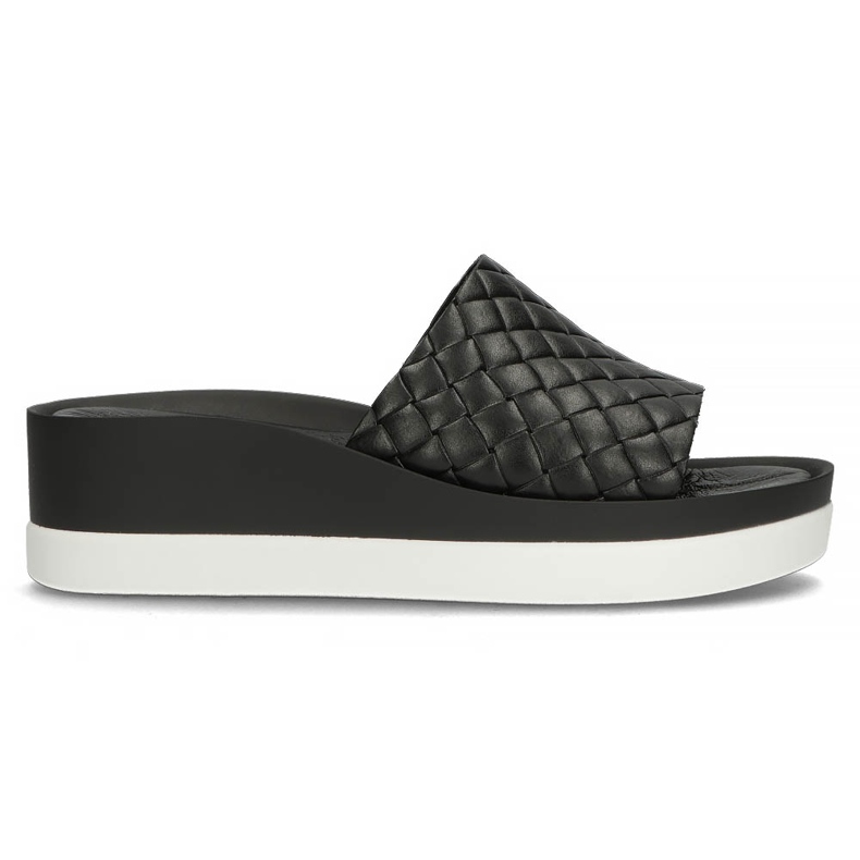 Babouches en cuir Filippo 40245 noir le noir