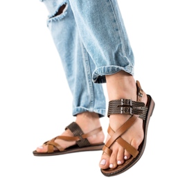 W. Potocki Sandales en cuir élégantes Potocki brun W. Potocki Sandales en cuir élégantes Potocki brun