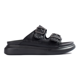 LA.FI Chaussons Avec Boucles noir