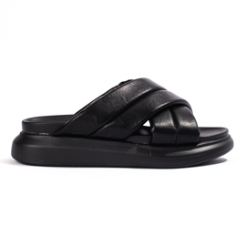 Chaussons sur la plateforme LA.FI noir